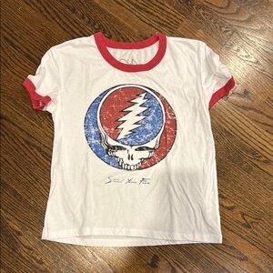 Chaser Grateful Dead White and Red T-Shirt